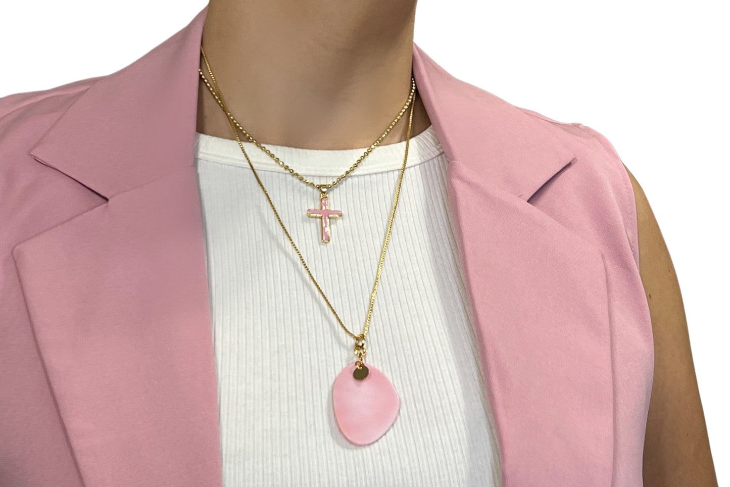 Sechelles Pink Adjustable Handmade Chain - Bonic ZegridSechelles Pink Adjustable Handmade ChainBonic Zegrid