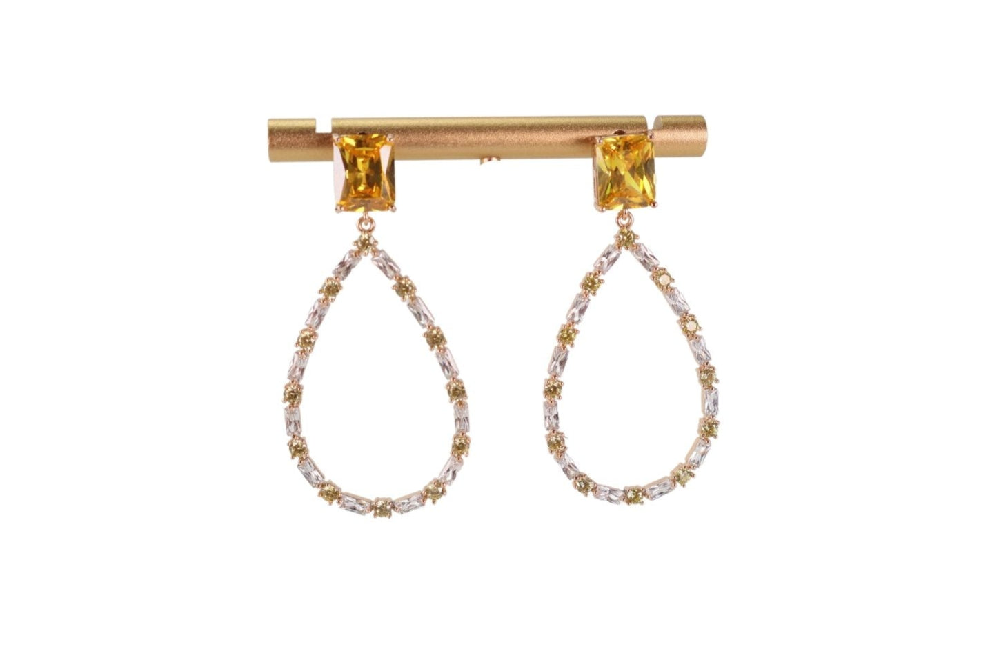 RoyalYellow Crystal Earrings - Bonic ZegridRoyalYellow Crystal EarringsearringsBonic Zegrid