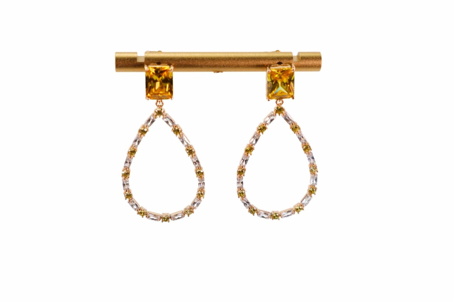 RoyalYellow Crystal Earrings - Bonic ZegridRoyalYellow Crystal EarringsearringsBonic Zegrid