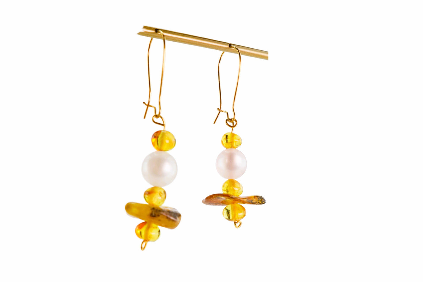Myllagro Amber Pearl Handmade Earrings